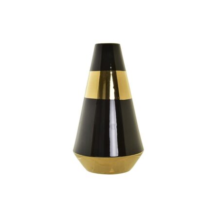 Vase Porcelæn Gylden To-farvet Moderne (19 x 19 x 35 cm)