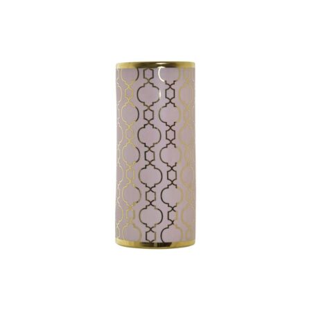 Vase Porcelæn Pink Gylden Orientalsk 14 x 14 x 32 cm Chromsalt
