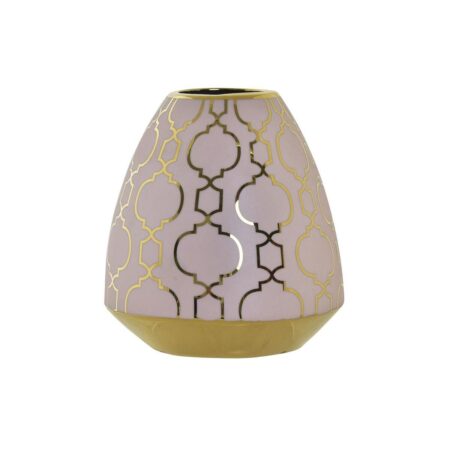 Vase Porcelæn Pink Gylden Orientalsk Chromsalt 16 x 16 x 18 cm