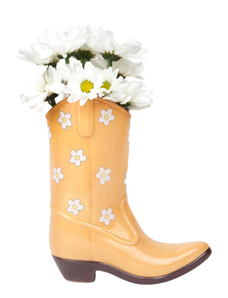 Vase - Rodeo - Cowboy Boot DOIY Yellow