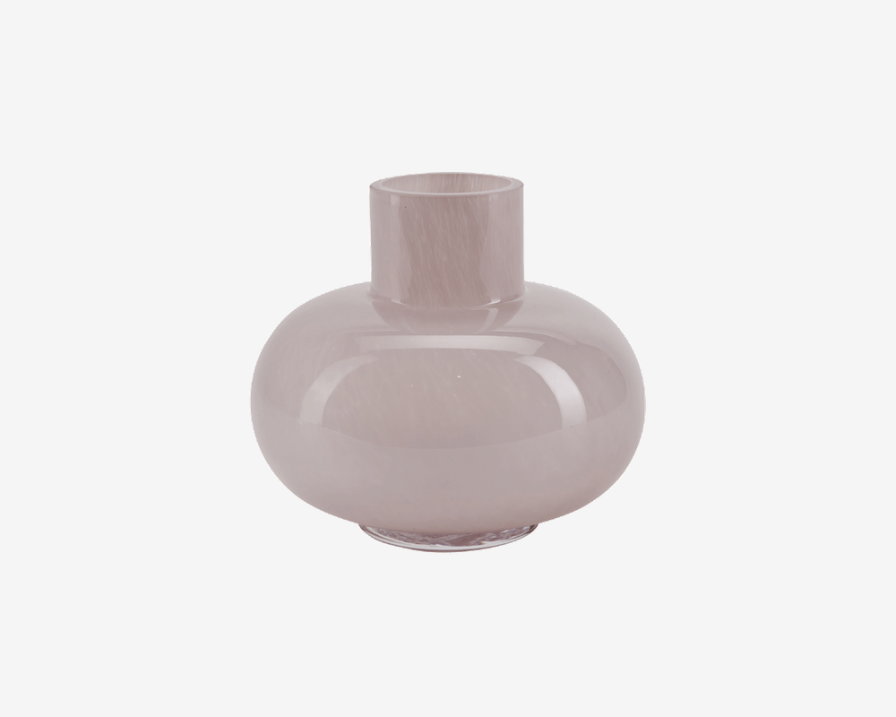 Vase Rund Glas Rose H.13 cm Vase Rund Glas Rose H.13 cm
