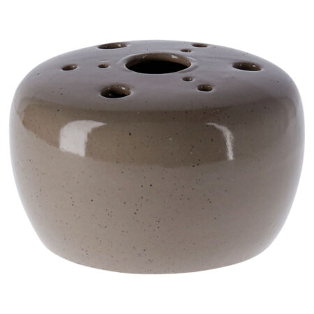 Vase Seray; 11.5x7 cm (⌀xH); Gråbrun/taupe