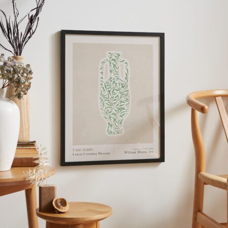 Vase Series No. 07 by William Morris Framed Print Black