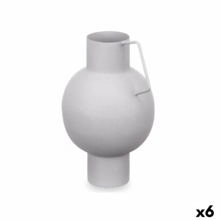 Vase Sfære Grå Stål 15 x 23 x 13 cm (6 enheder)