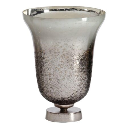 Vase Sølvfarvet Aluminium Krystal 25 x 25 x 33 cm