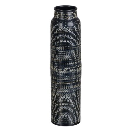 Vase Sort Aluminium 9 x 9 x 35,5 cm