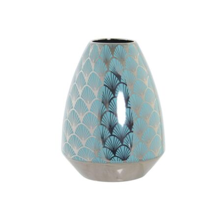 Vase Turkisblå Porcelæn Orientalsk (18 x 18 x 24 cm)