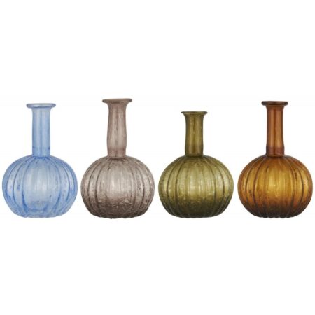 Vase UNIKA m/ høj hals & riller - Ib Laursen - Vælg ml. 4 farver