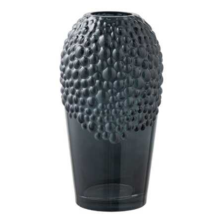 Vase - Vase, Glas, Mørkegrå Ø14X25 Cm