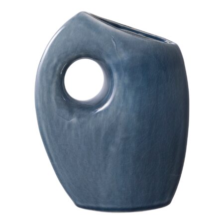 Vase - Vase, Keramik, Blå 7X14X18 Cm