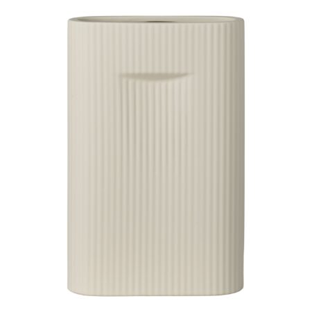 Vase - Vase, Keramik, Grå, 16,5X6,5X26 Cm