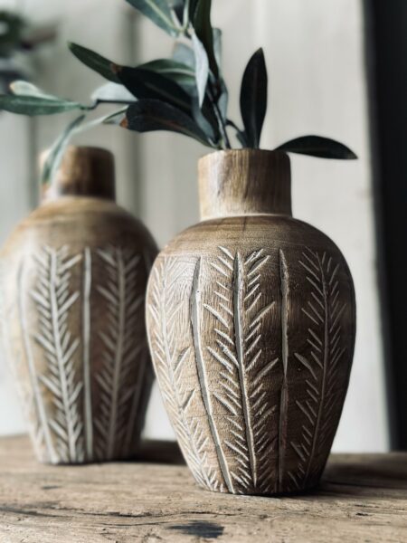 Vase - Wood 18cm