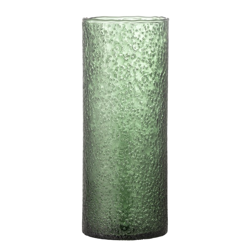 Vase "Zenta" grøn med bobler - Bloomingville H: 32 Vase "Zenta" grøn med bobler - Bloomingville H: 32