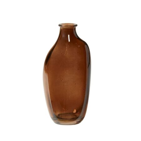 Vase brunt glas h15cm ø8cm 251410