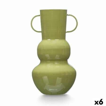 Vase grøn - Krogla, jern, 17,5 × 30 × 16 cm (6 stk.)