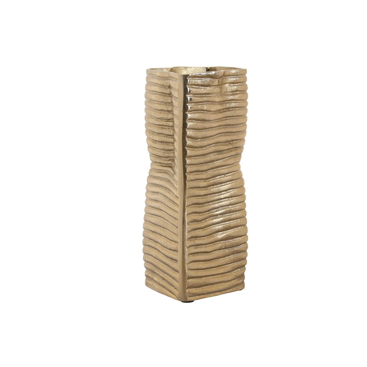 Vase - gylden aluminium, abstrakt, 17 × 15 × 33 cm Vase - gylden aluminium, abstrakt, 17 × 15 × 33 cm