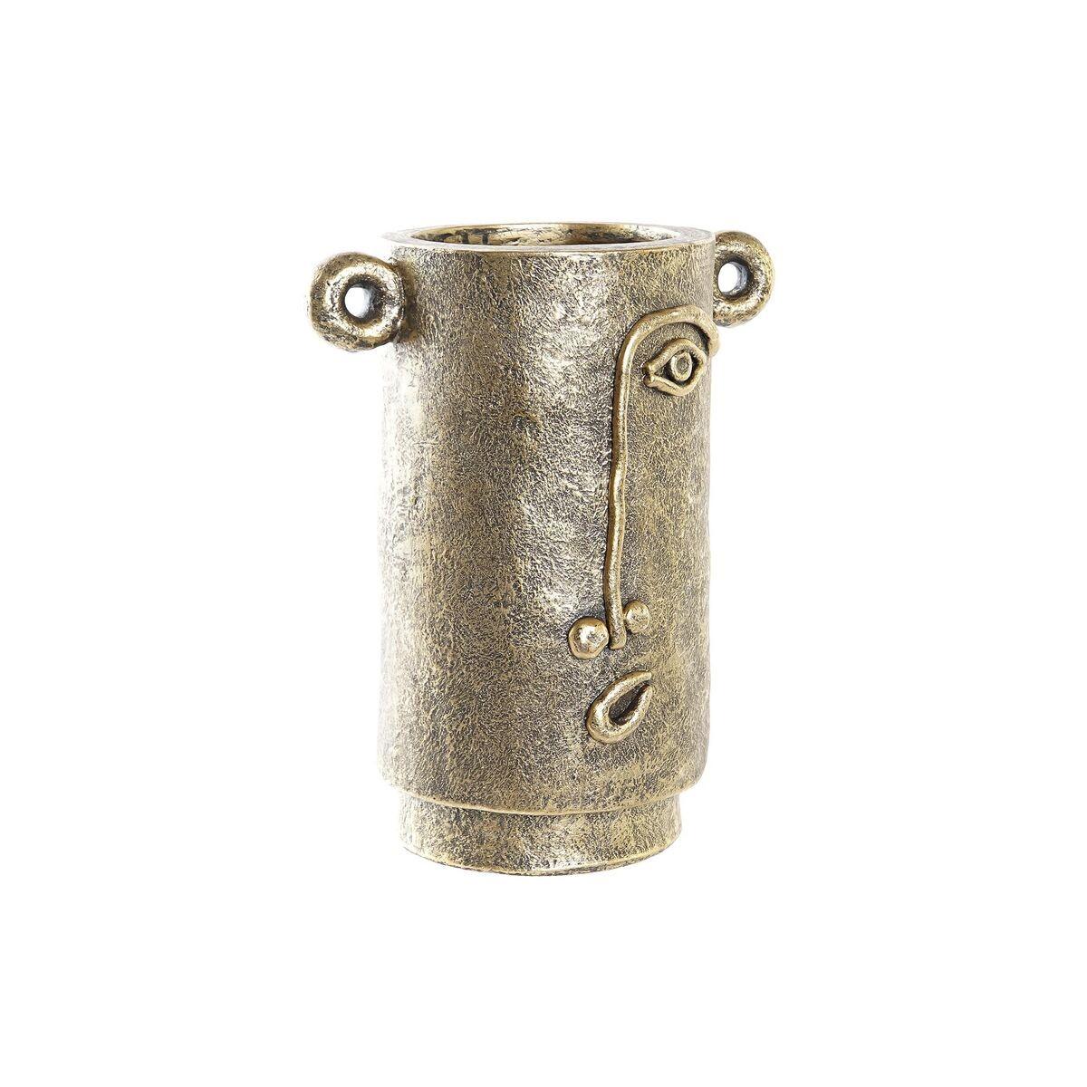Vase - gylden ansigt, moderne, 29 × 19,5 × 36 cm Vase - gylden ansigt, moderne, 29 × 19,5 × 36 cm