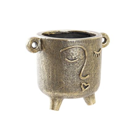 Vase - gylden magnesium, moderne ansigt, 33 × 23 × 25,5 cm
