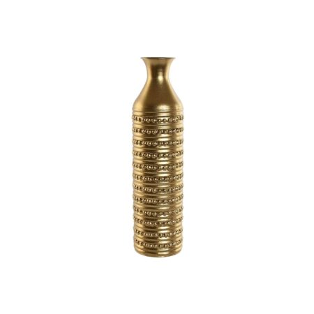 Vase - gylden metal, moderne, 13 × 13 × 51,5 cm