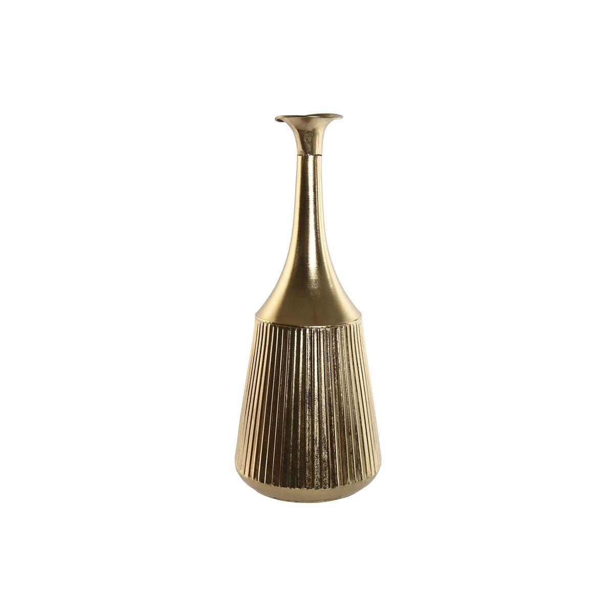 Vase - gylden metal, moderne, 29 × 29 × 71 cm Vase - gylden metal, moderne, 29 × 29 × 71 cm