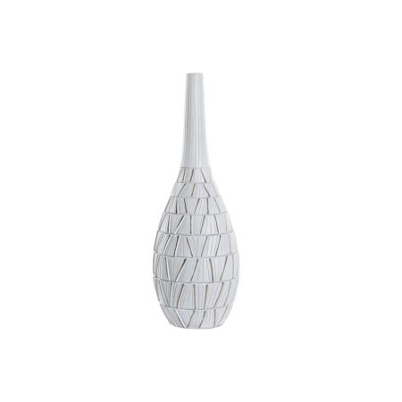 Vase - hvid harpiks, moderne, 18 × 18 × 50 cm