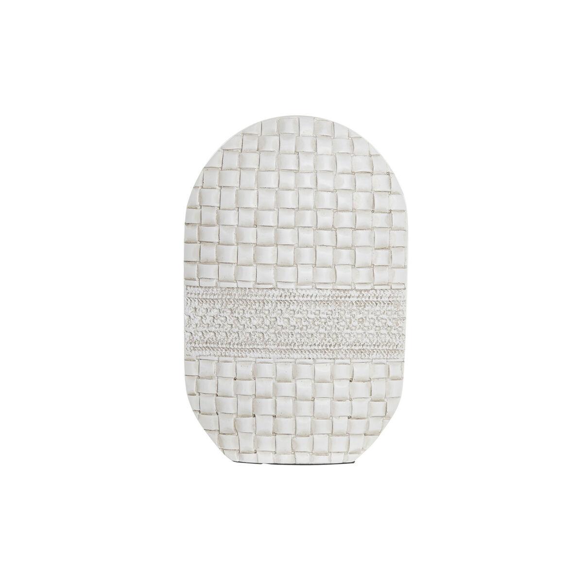 Vase - hvid harpiks, moderne, 18 × 6 × 28 cm Vase - hvid harpiks, moderne, 18 × 6 × 28 cm