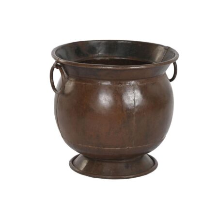 Vase i brun jern, 46 × 46 × 44 cm