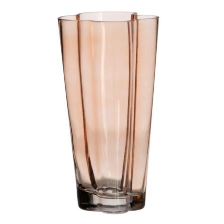 Vase i brun krystal - 15,5 × 15 × 30 cm