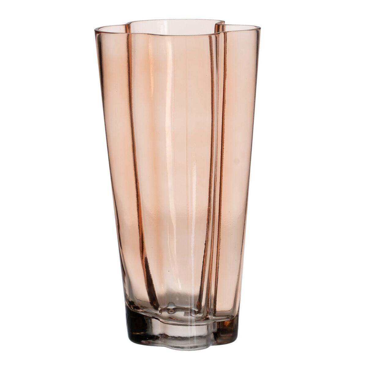 Vase i brun krystal - 15,5 × 15 × 30 cm Vase i brun krystal - 15,5 × 15 × 30 cm