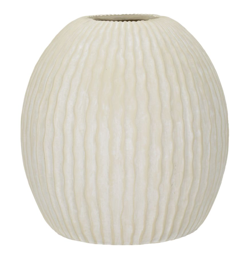 Vase i creme, mgo materiale - 36x5x38 cm Vase i creme, mgo materiale - 36x5x38 cm