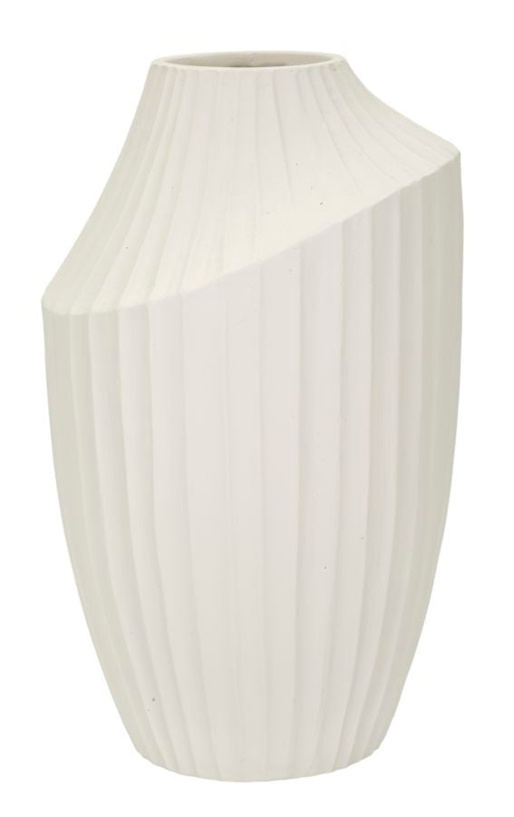 Vase i cremehvid - 22x5x38 cm Vase i cremehvid - 22x5x38 cm