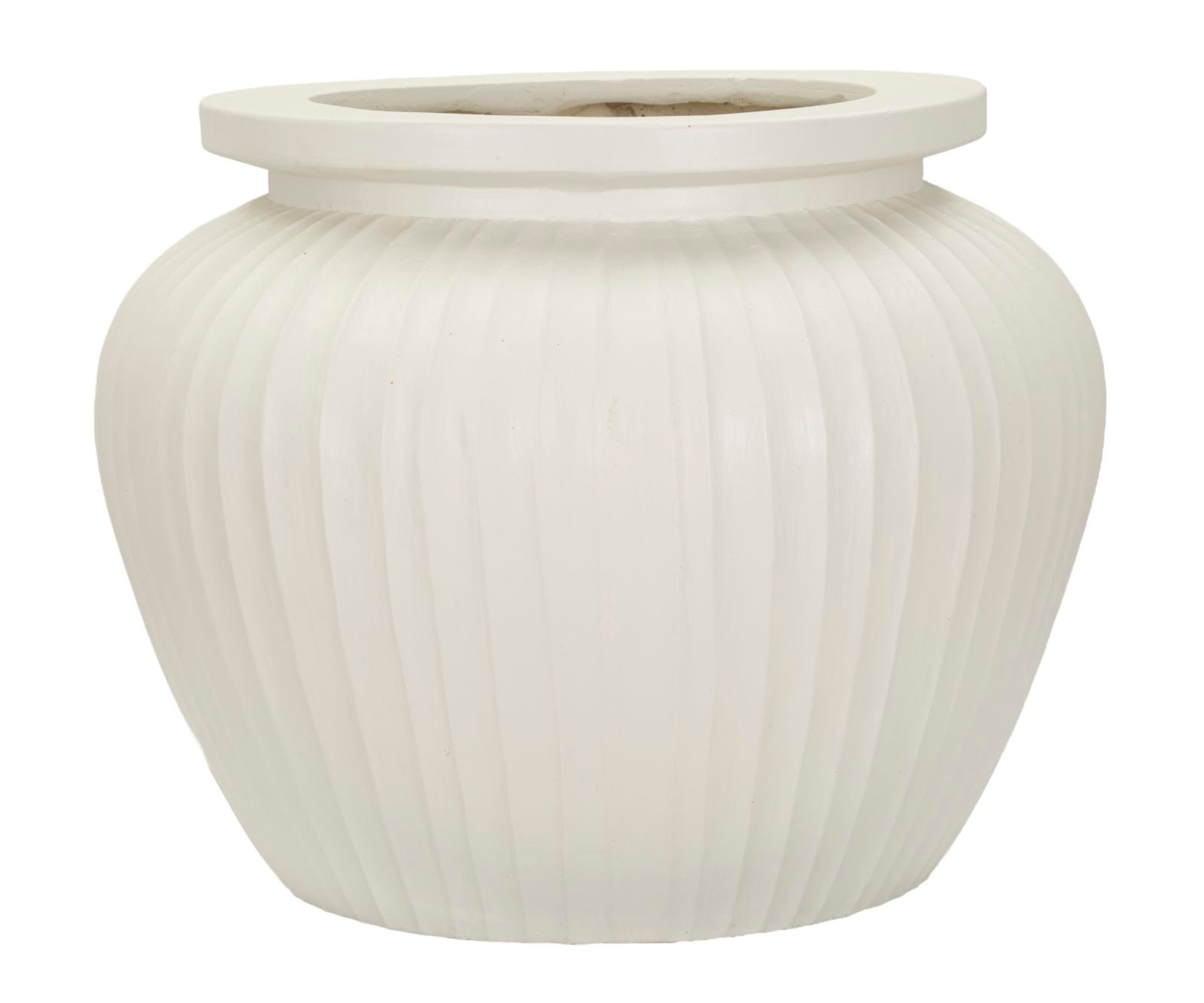 Vase i cremehvid - 48x38 cm Vase i cremehvid - 48x38 cm