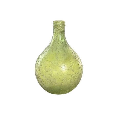 Vase i grøn genbrugsglas - ældet overflade 29 × 29 × 43 cm