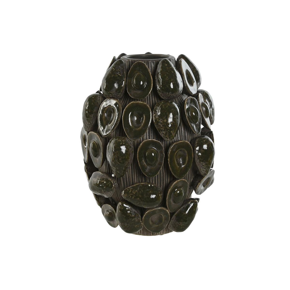 Vase i grøn keramik/stentøj - Avocado, 25 × 25 × 30 cm Vase i grøn keramik/stentøj - Avocado, 25 × 25 × 30 cm