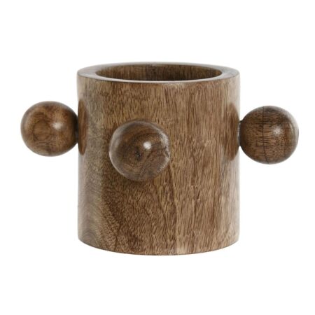 Vase i mangotræ - brun,