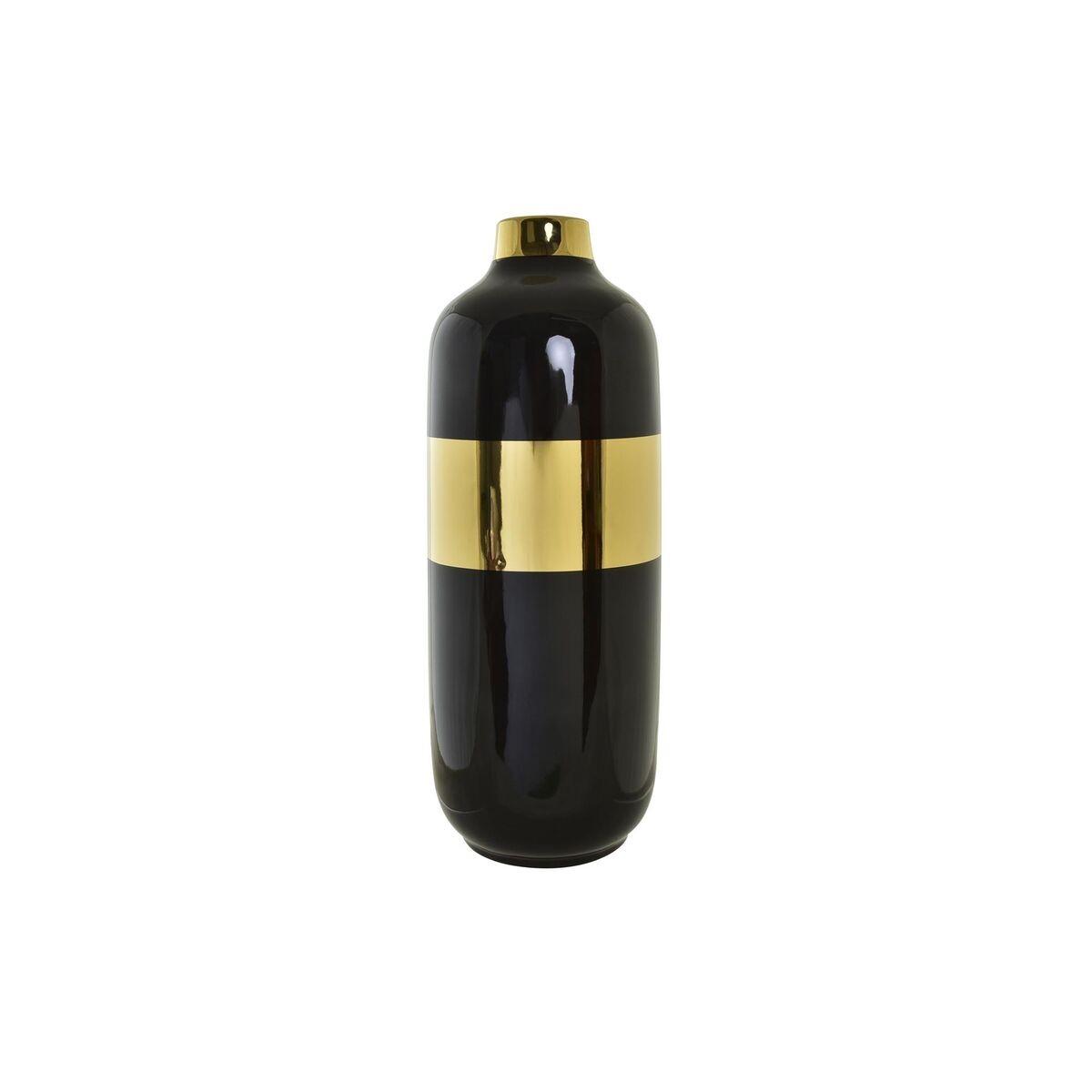 Vase i porcelæn - gylden, to-farvet, moderne (16 × 16 × 41 cm) Vase i porcelæn - gylden, to-farvet, moderne (16 × 16 × 41 cm)