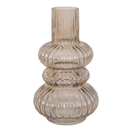 Vase i røget mundblæst glas Ø15x25 cm - 4441355