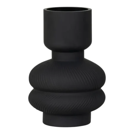 Vase i sort glas Ø15x22 cm - 4441315