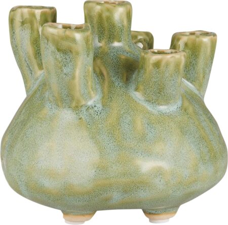 Vase m/6 Huller Marina Støvgrøn