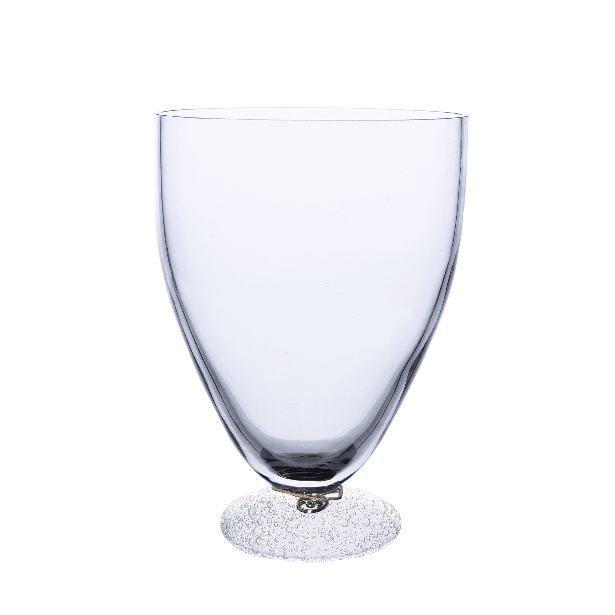 Vase med boblet fod, klar Vase med boblet fod, klar