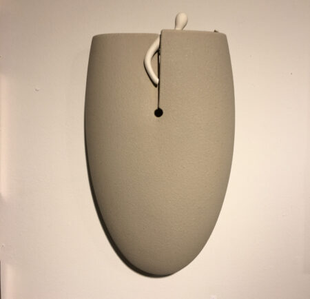 Vase med figur - Italiensk kunsthåndværk til væg