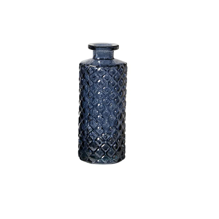 Vase med romber blå h14cm 251416 Vase med romber blå h14cm 251416