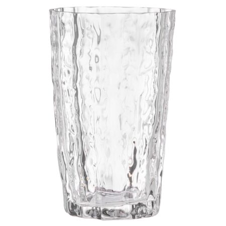 Vase med struktur, klar - H24,5 cm