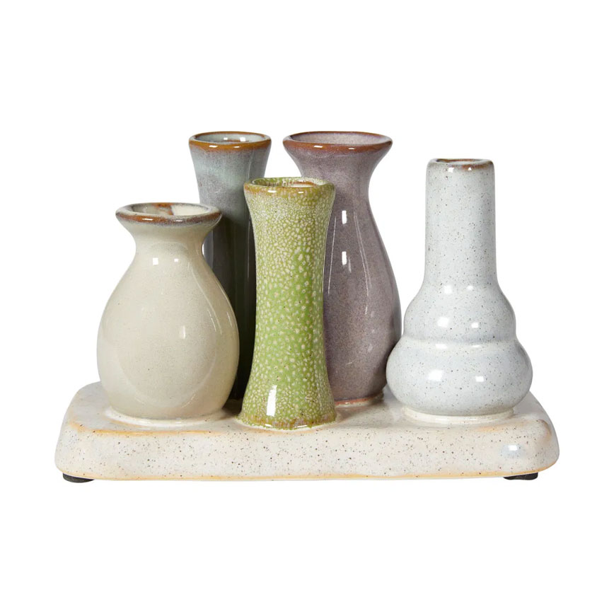 Vase mix - 5 små vaser 11x7x15cm 252330 Vase mix - 5 små vaser 11x7x15cm 252330