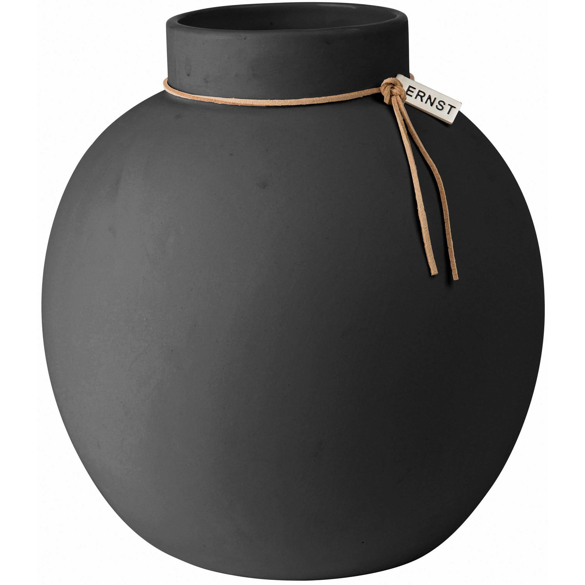 Vase mørkegrå 22 cm. Vase mørkegrå 22 cm.