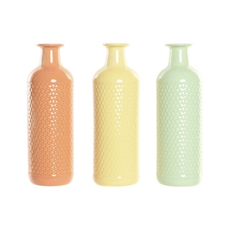 Vase sæt - grøn, beige og terrakotta - dolomit 13 × 13 × 41 cm (3 stk.)