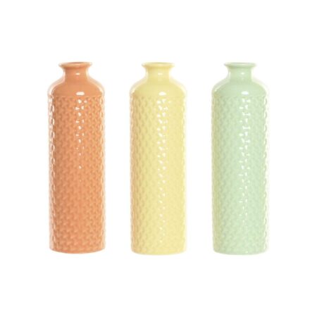 Vase sæt - grøn, beige og terrakotta, dolomit 9 × 9 × 30 cm (3 stk.)
