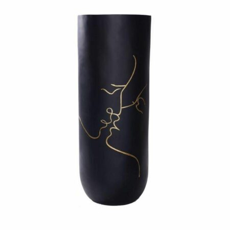 Vase - sort harpiks, moderne, 35 × 35 × 90 cm