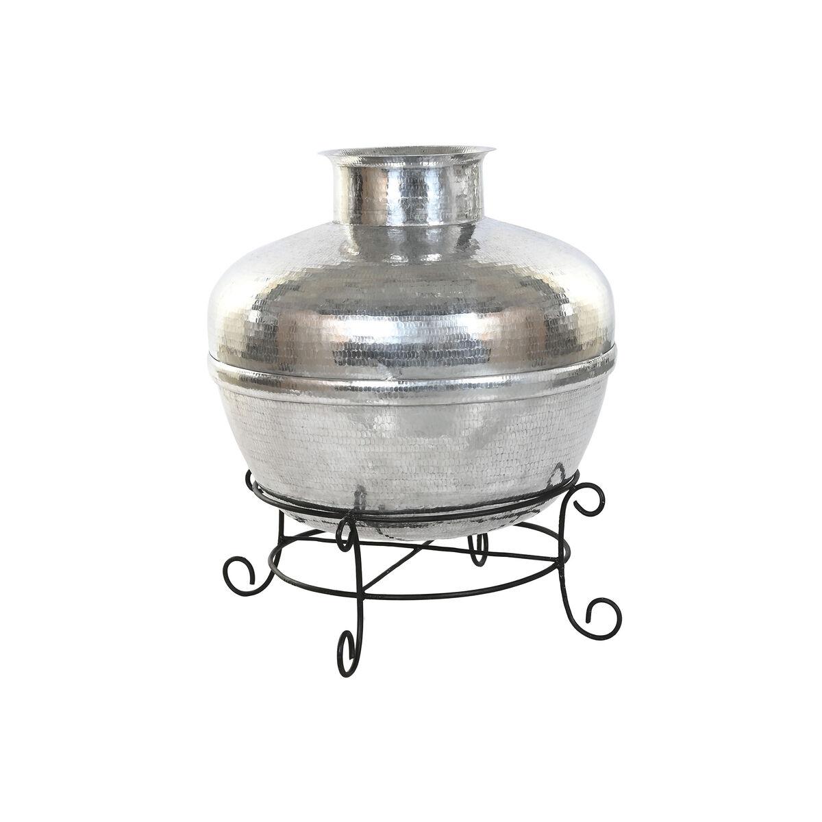 Vase - sort/sølv i aluminium og jern, 75 × 75 × 90 cm Vase - sort/sølv i aluminium og jern, 75 × 75 × 90 cm