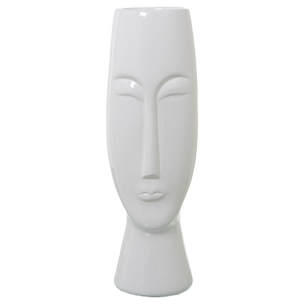 Venezia - Vase med Ansigt i Hvid Keramik 16 x 15 x 47 cm Venezia - Vase med Ansigt i Hvid Keramik 16 x 15 x 47 cm